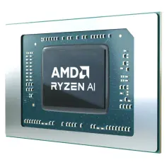 Procesor AMD Ryzen AI z dedykowanym NPU do zadań sztucznej inteligencji.
