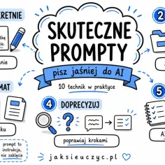Skuteczne prompty do ChatGPT: 10 technik pisania jaśniej do AI. Konkretnie, z kontekstem, formatem, doprecyzowaniem i weryfikacją.