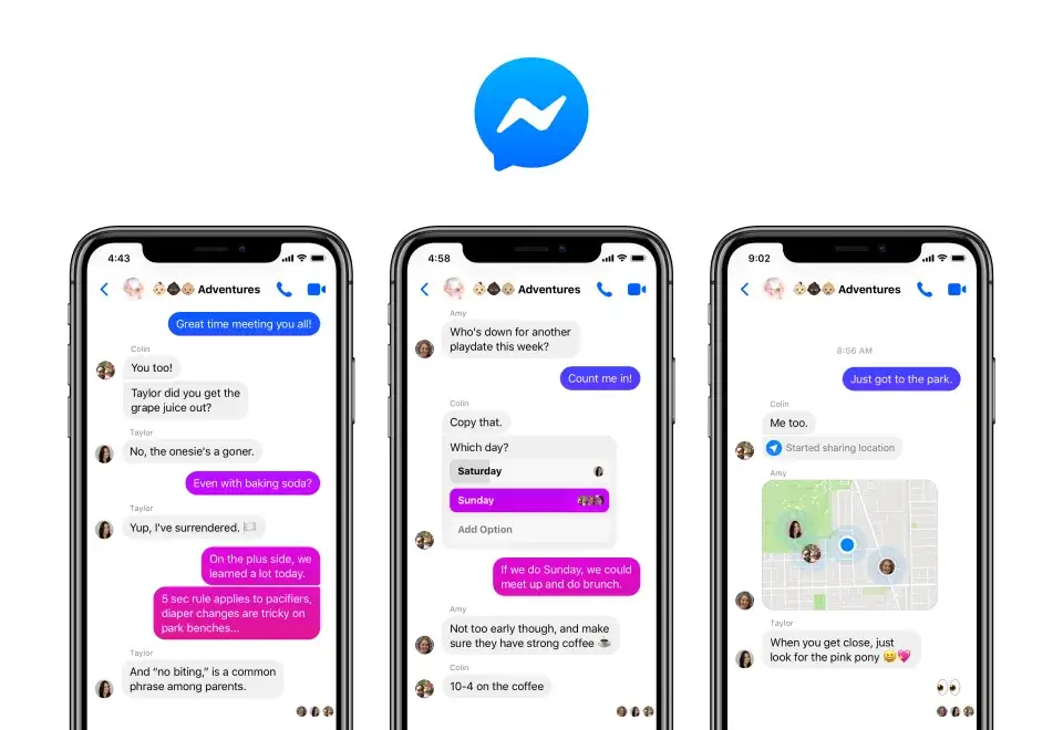 Messenger aplikacja interfejs czat