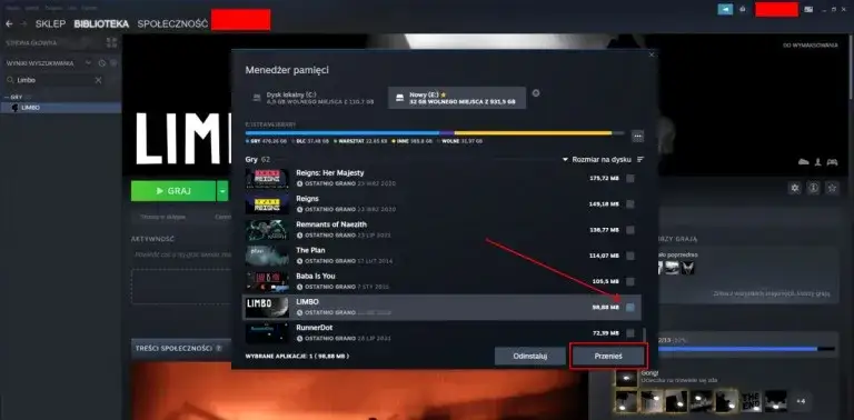 Zdjęcie Jak bezpiecznie przenieść grę Steam na inny dysk bez utraty danych